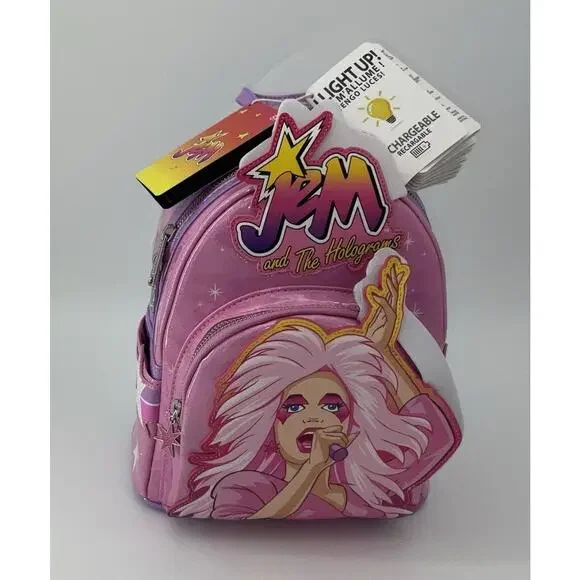 Loungefly Limited Edition Jem and The Holograms Light Up Mini Backpack